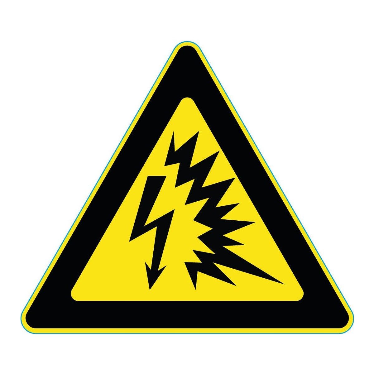 Waarschuwingssticker vlambooggevaar (ISO 7010 W042)