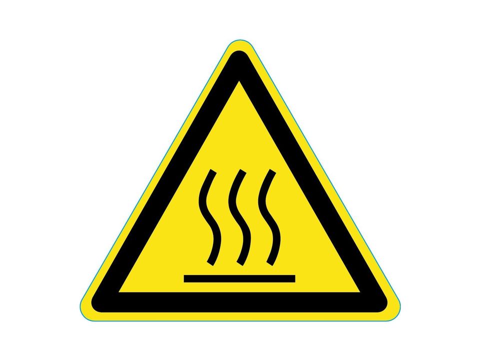 Waarschuwingssticker Warm Oppervlak
