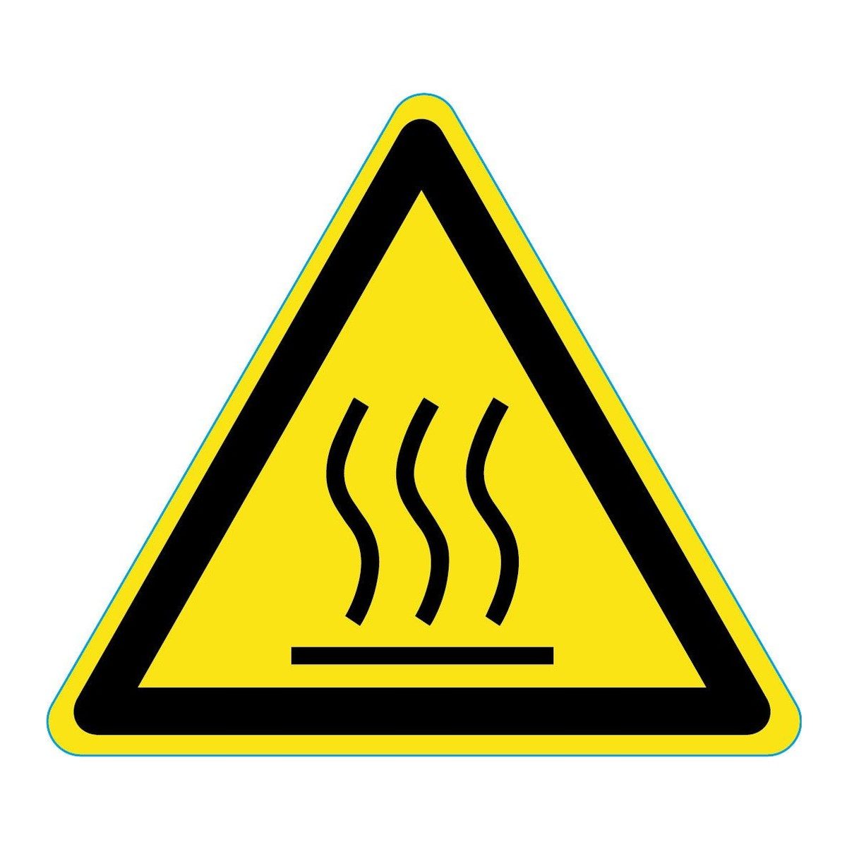 Waarschuwingssticker Warm Oppervlak (ISO 7010 W017)