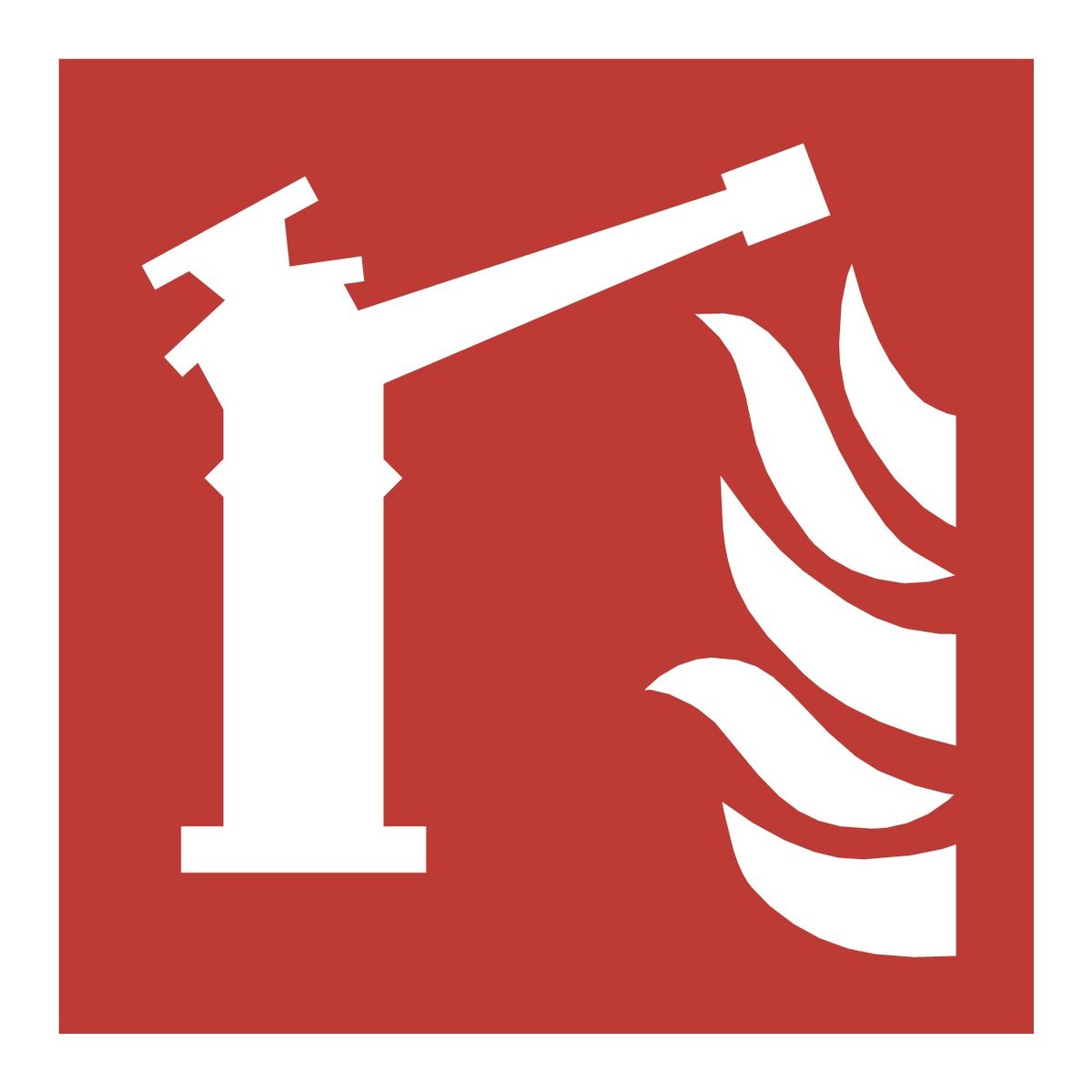 Waterkanon sticker (ISO 7010 F015)