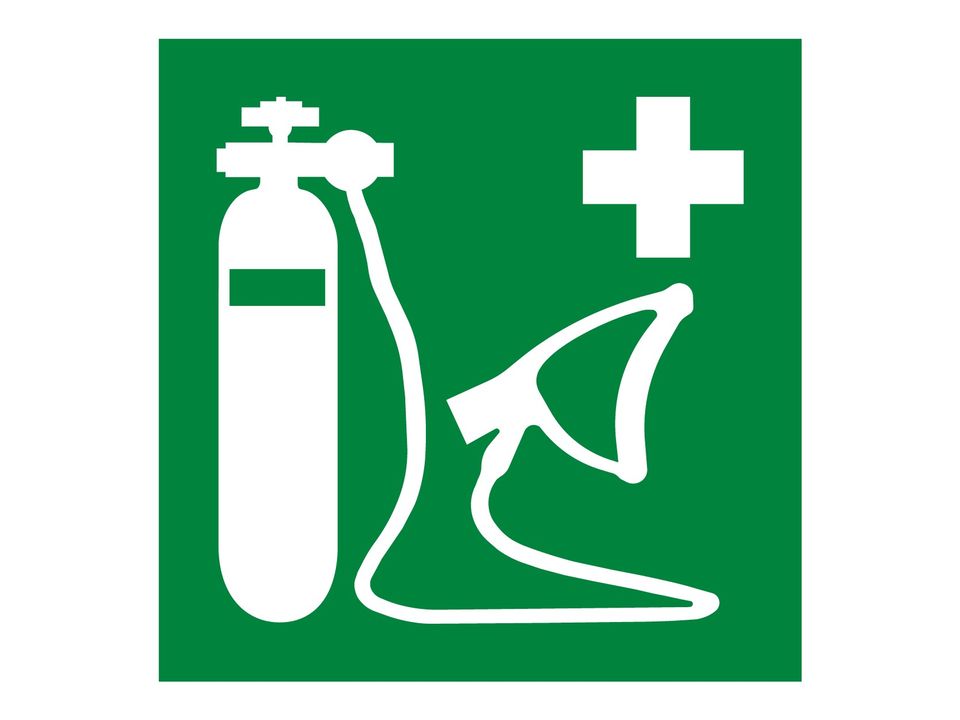 Zuurstofmasker sticker